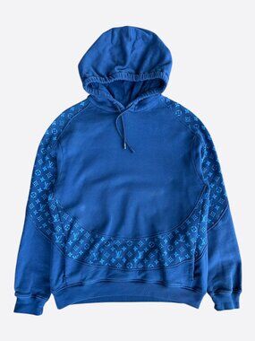 Louis Vuitton Blue Circle Cut Monogram Hoodie